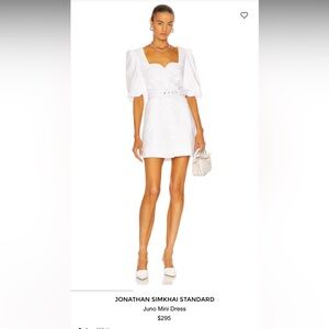 Jonathan Simkhai Juno Butter Yellow Striped Belted Button-Front Mini Dress